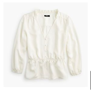J. Crew peplum blouse - off white